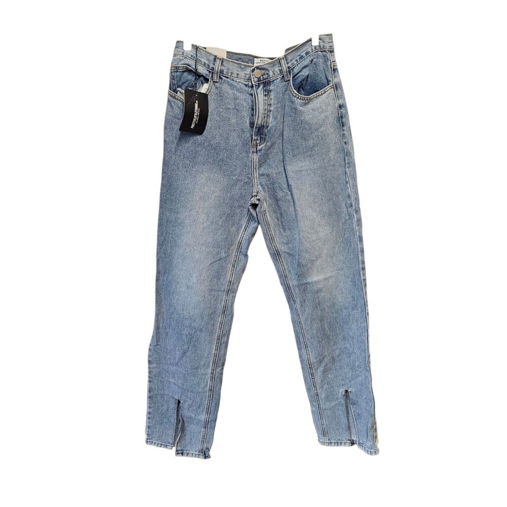 Redial Jeans Split Hem Straight Jeans Pretty Little Thing 42